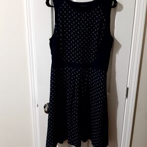 Tommy hilfiger Elegant Navy Blue Sleeveless Dress